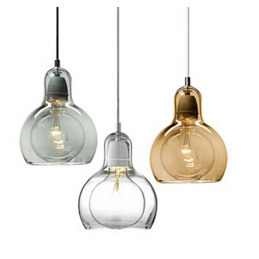 Goede Moderne Creatieve eenvoudige eetkamer Hanglamp kledingwinkel bloem winkel glazen hanglamp E27 Edison Decoratieve gloeilamp