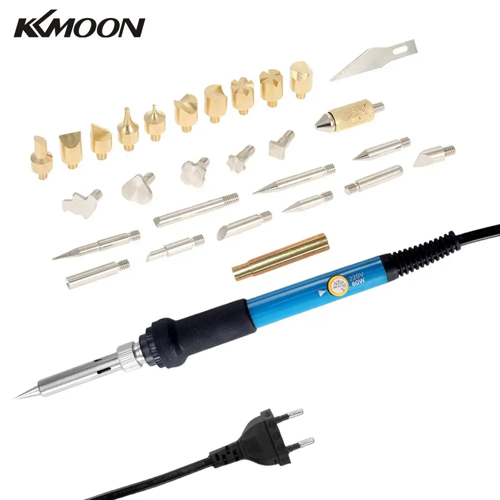 

28PCS 60W Adjustable Temperature Welding Soldering Iron Kit electric welder for electronics Carving Tool Solder iron Pen Set