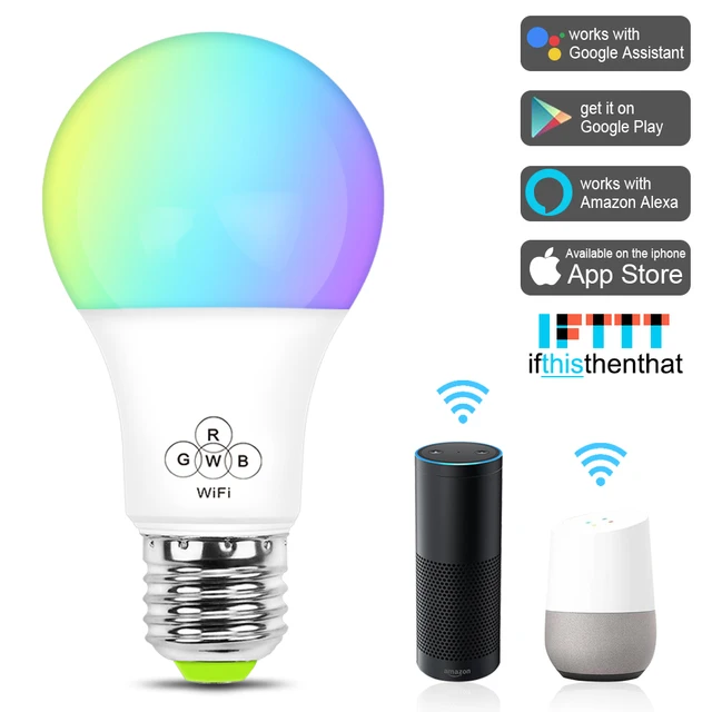 RGBW LED WiFi Smart Lights Edison Bulb Compatible with Amazon Alexa
