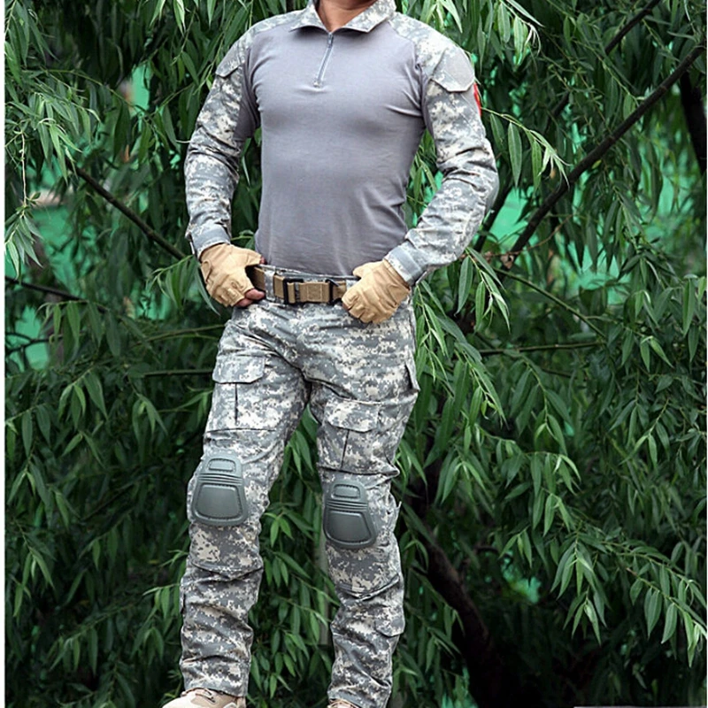 Airsoft Gen2 тактическая боевая униформа костюм брюки набор налокотники наколенники Wargame охотничья одежда ACU CP FG AU