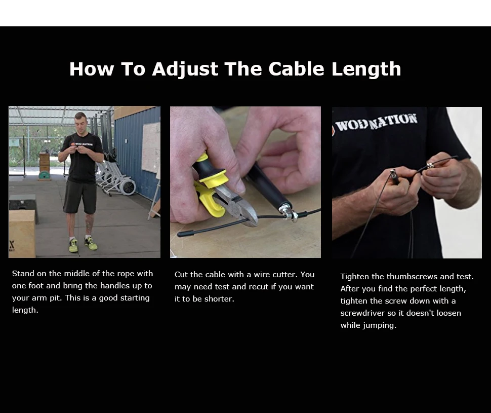 YOUGLE Adjustable Steel Wire Skipping Jump Rope Fitnesss Equipment Skip 3m
