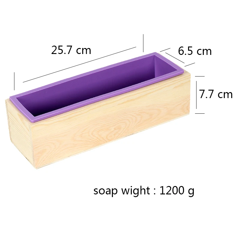 Silicone soap molds kit 32/42 oz Flexible Rectangular Loaf Comes with Wood Box Handmade Cold Process Soap Making Supplies