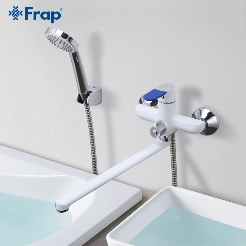 Meilleur Frap robinet de bain de Style moderne mural robinet mélangeur d eau froide et chaude Multi couleur poignée couverture choix 35cm Long nez F2234