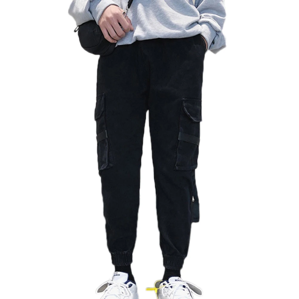 Оптовая продажа повседневное для мужчин Боковые карманы хип хоп штаны-карго джоггеры мотобрюки Длинные спортивные штаны