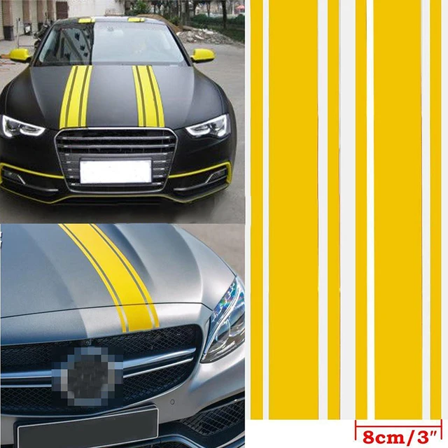 3*72” Vinyl Stripe Pinstripe Decals Sticker Stripe for Car White Blue