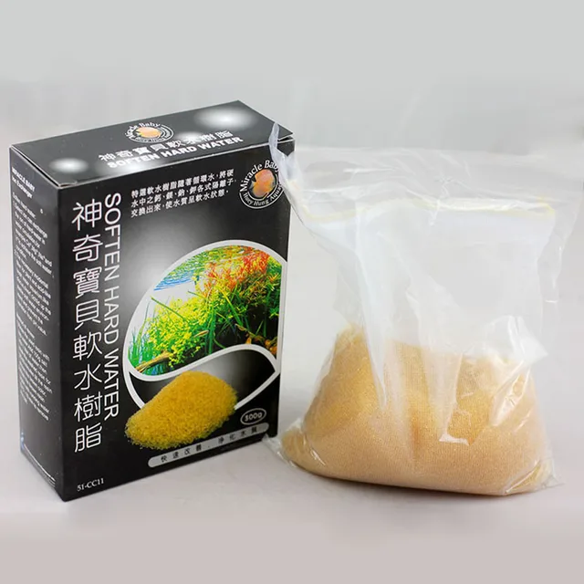 aquarium soften hard water resin 300g repeatable use suitable water