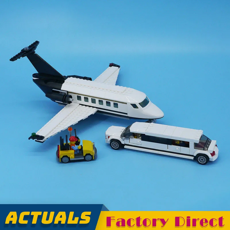 LEGOings Airport VIP Service 02044 City Building model Private Limousine Plane Service Vehicle Toys Bricks 60102