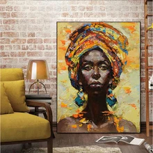 MUTU Canvas Painting Wall Art Pictures prints Black woman on canvas no frame home decor Wall poster decoration for living room canvas painting wall art pictures prints colorful woman on canvas no frame home decor wall poster decoration for living room