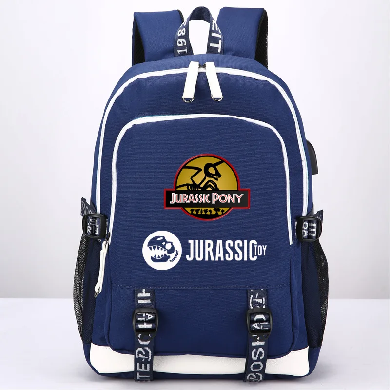 Школьный рюкзак с usb-разъемом для наушников с изображением пони Юрского Периода Динозавров и черепов для мальчиков и девочек, женский рюкзак, мужской рюкзак из парусины для подростков