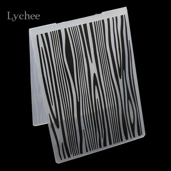 

Lychee Life Plastic Embossing Folder For Scrapbook DIY Album Card Tool Plastic Template Tree Texture Rings Stamp
