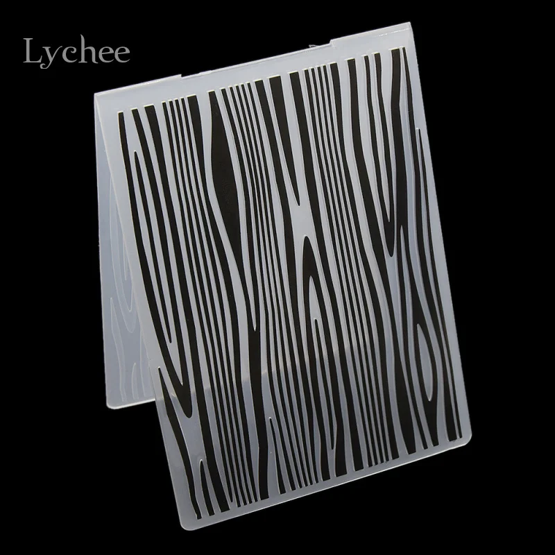 

Lychee Plastic Embossing Folder For Scrapbook DIY Album Card Tool Plastic Template Tree Texture Rings Stamp