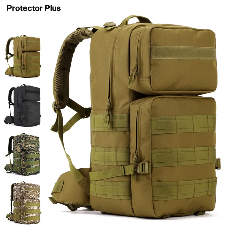 

2018 Hot 55L Military Tactical Assault Pack Backpack Army Molle Bag Small Rucksack For Outdoor Hiking Camping Hunting 4 Colors