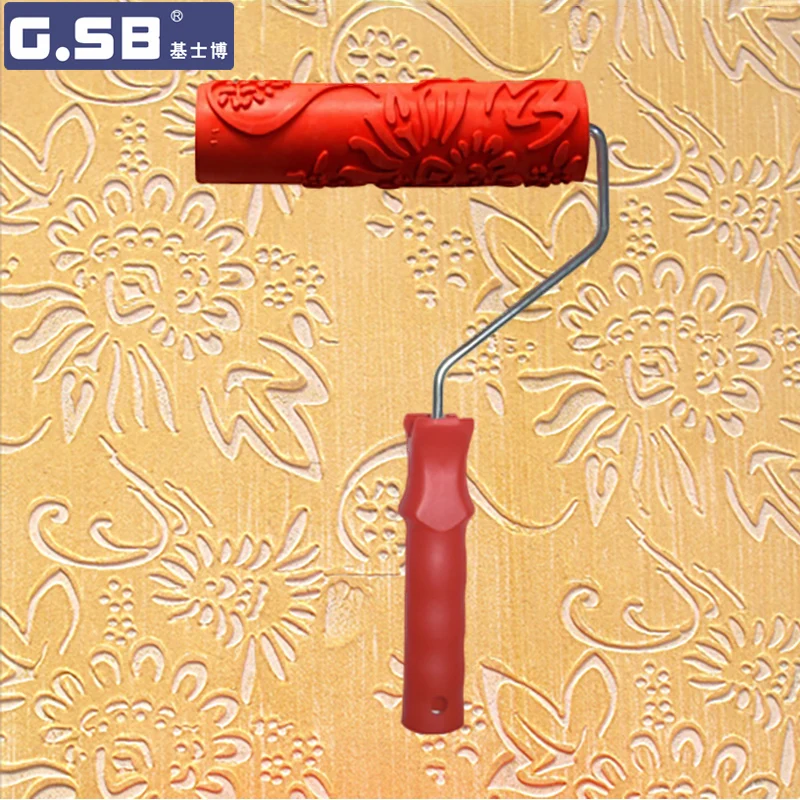 

Free shipping 7 inch Pattern Rubber Roller for Wall Decoration Paint tools NO.011 model Reliefs paint roller wall decoration