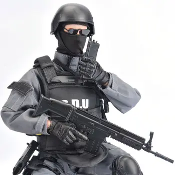 

simulation soldier Hong Kong Special Duties Unit Action figures 1/6 scale SDU army doll with Rifle gun suit model toy collection