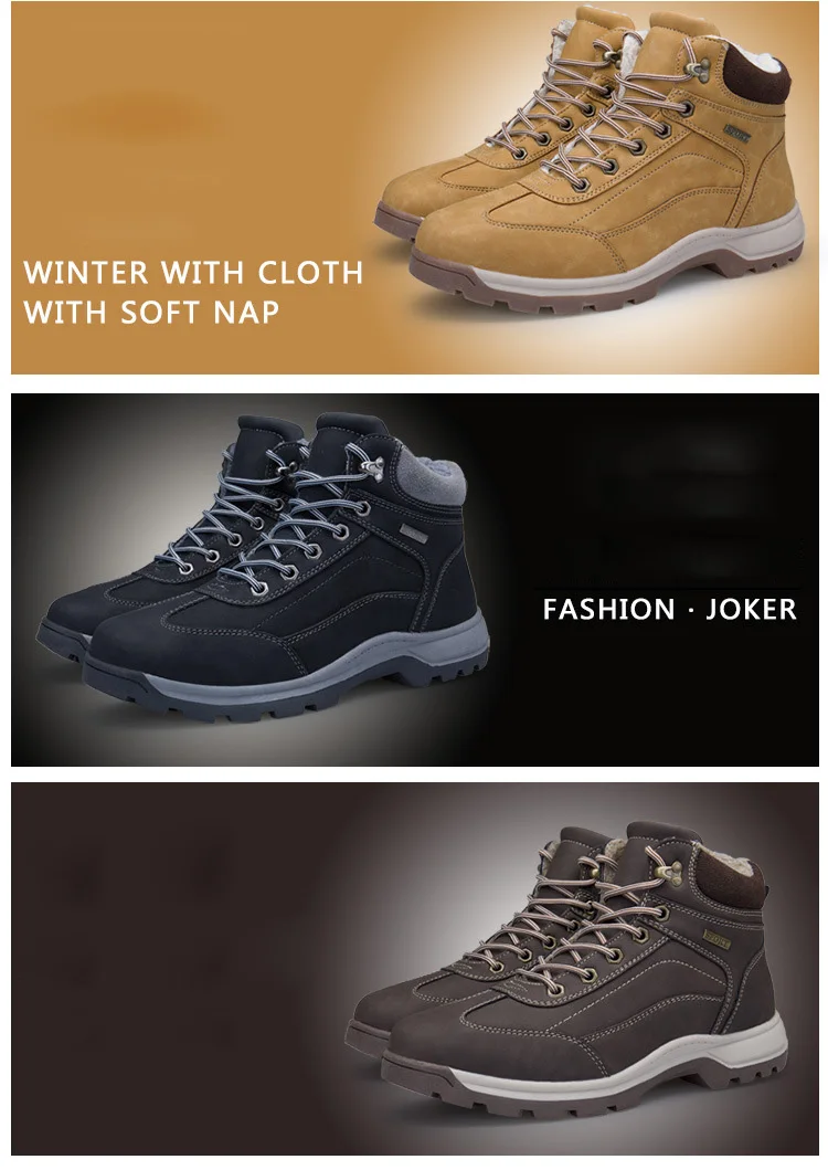 REETENE/Новые мужские ботинки; коллекция года; теплые зимние ботинки на меху; мужские зимние ботинки; Рабочая обувь; Мужская обувь; Модные ботильоны на резиновой подошве