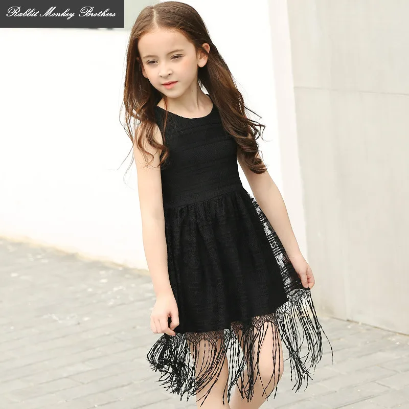 girls black summer dress