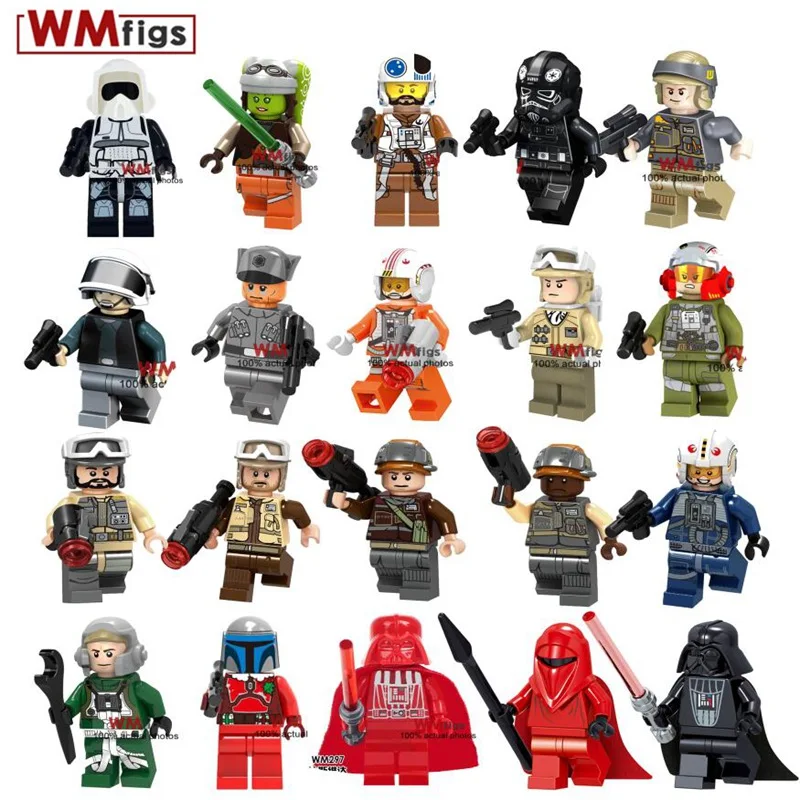 

Single Santa Darth Vader Legoings Star Wars Figures Luke Skywalker Rebel Troopers Model Building Block Toys for Children Gift