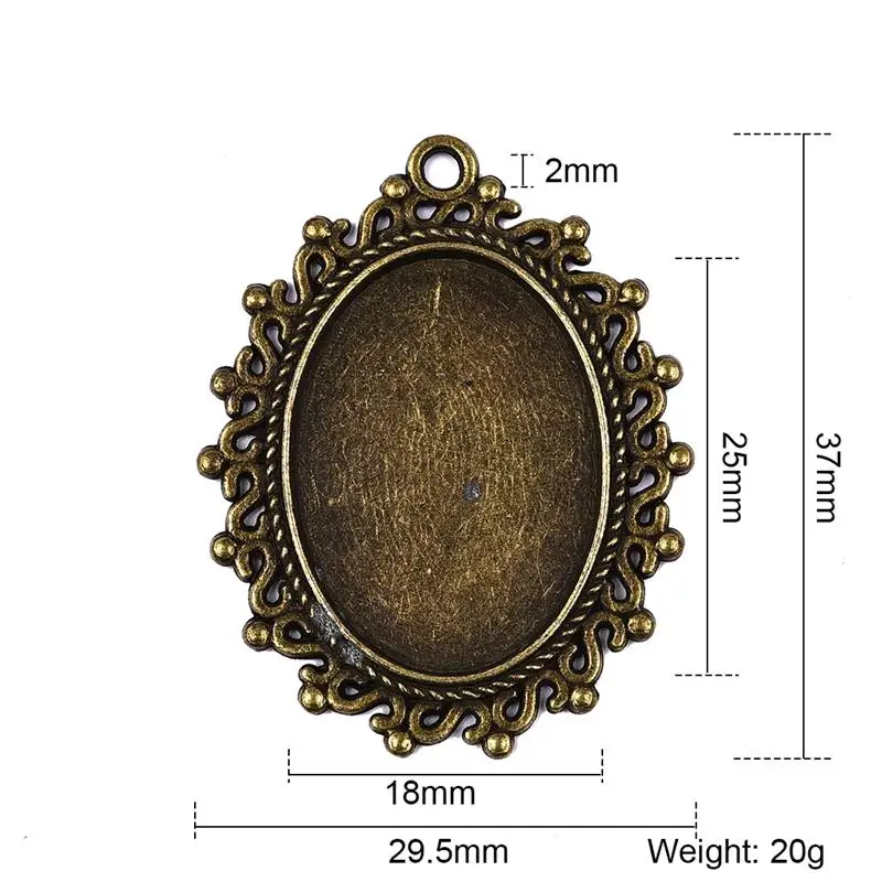 5 шт./лот Цинковый Сплав Кулон Кабошон Установка 10x14 мм плоское овальное гнездо для камня ожерелье под античную бронзу драгоценный камень база ювелирных изделий Компоненты - Цвет: No.30