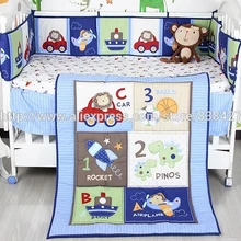 Источник бесперебойного питания,, комплект синим принтом в виде машин, с принтом самолета для маленьких мальчиков детская кроватка Постельное белье детское постельное белье bebe, Комплект постельного белья