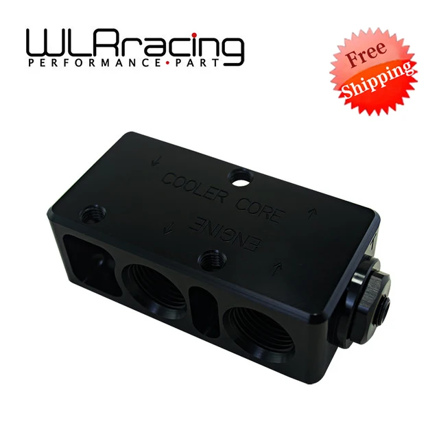 

WLR - FREE SHIPPING Oil Filter Sandwich Adaptor High quality Oil filter remote block with thermostat 1xAN8 4xAN10 ORB FEMALE