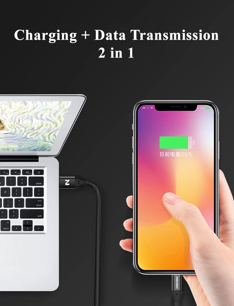 Nohon type-C PD кабель для Lightning iPhone X 8 Plus 8 P 8 pin телефонный кабель синхронизации данных для iPhone 7 6S 6 Plus 5S 5 Быстрая зарядка
