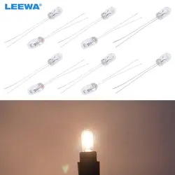 LEEWA 100 шт. теплый белый/желтый автомобилей T5 12 В 1,2 Вт галогенная лампа внешний галогенная лампа замена приборной панели лампочки # CA2698