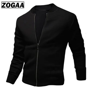 

ZOGAA 2019 Mens Coats Spring Plus Size Jackets Men's Zipper Jacket Casual Streetwear Slim Fit Coat Men Clothing 3 Colors