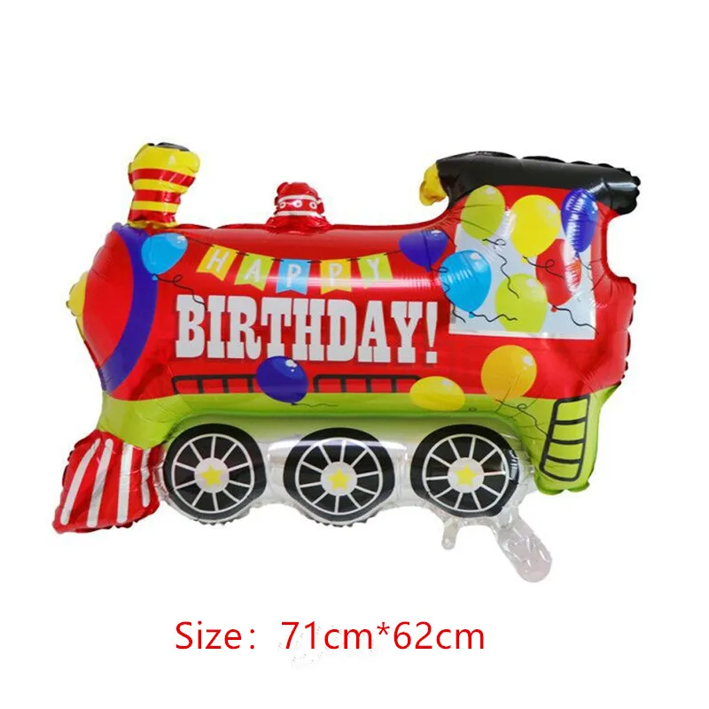 ハッピーバースデー車箔風船列車グロボス漫画車バルーン誕生日パーティーの装飾インフレータブルおもちゃの子供のギフト Ballons Accessories Aliexpress