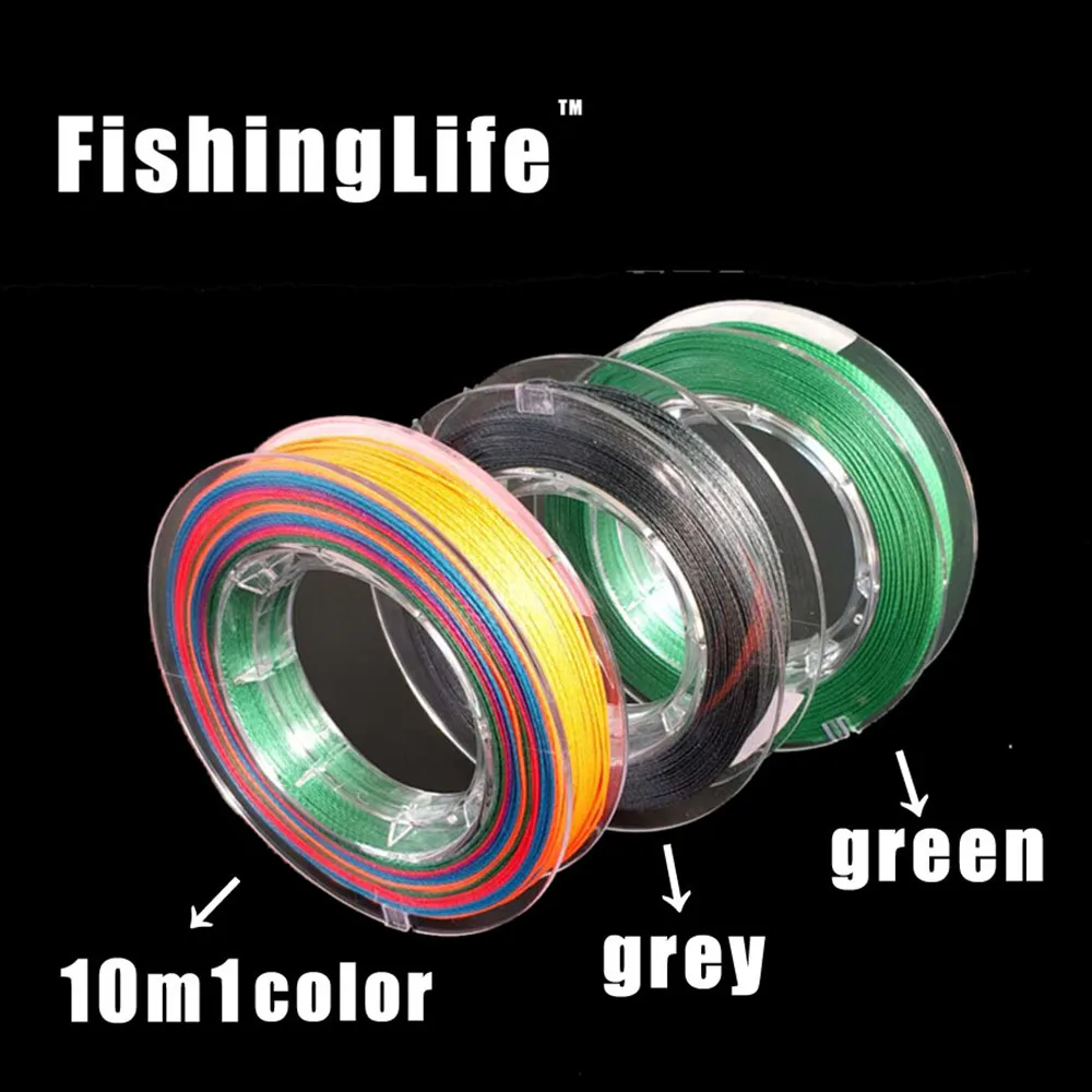 FishingLife 9 strand Multifilament ЧП плетеная леска пресной и морской рыбалки FreeShipping100M10-15090605040LBGrey