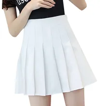 Корейский стиль, одноцветная юбка с высокой талией размера плюс, Harajuku, женские мини-юбки, сексуальная белая летняя юбка, Mujer
