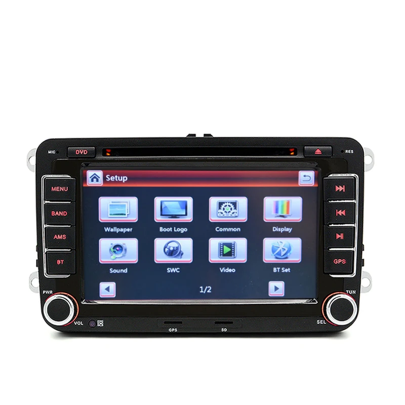 2din Автомагнитола для vw golf 4 5 6 7 passat b5 b6 b7 Polo Tiguan Автомагнитола 2 Din Leon Skoda octavia dvd Мультимедиа gps навигация