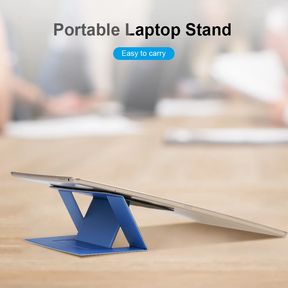 

Adjustable Folding Invisible Computer Stand Holder Portable Laptop Stand with Dual-Angle Adjustment (Blue/Pink/Black)