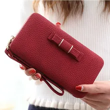 Purse Women Long Wallets Bow Clutch Bag Female Card Holder Cellphone Pocket Famous Brand Lady Money Bag High Quality Coin Wallet purse women long wallets bow clutch bag female card holder cellphone pocket famous brand lady money bag high quality coin wallet