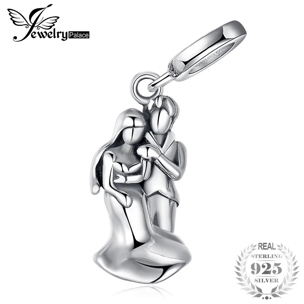 

JewelryPalace 925 Sterling Silver Happy Married Young Couple Charm Beads Fit Bracelets New Hot Sale For Wedding Fashion Jewelry