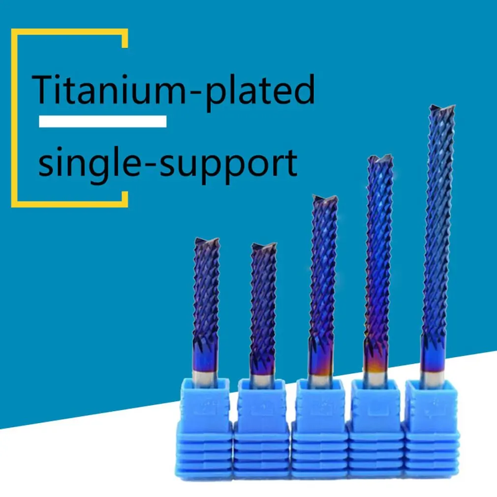 1pcs Corn milling cutter Corn Teeth Titanium Coated End Mill Cutter Milling Cutter Printed Circuit CNC Router Blue Drop Ship