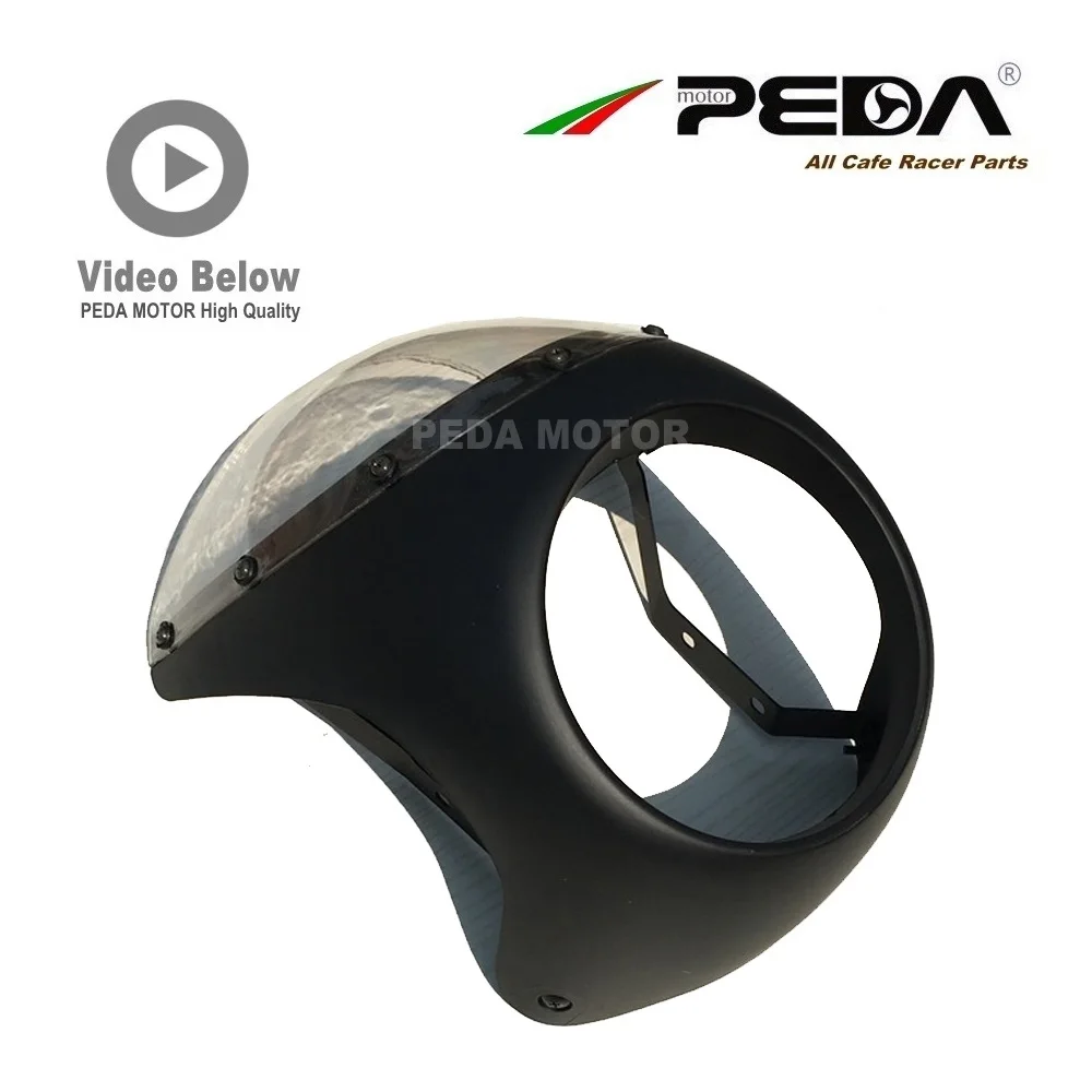 PEDA Cafe Racer Windshield Motorcycle headlight round plastic cover