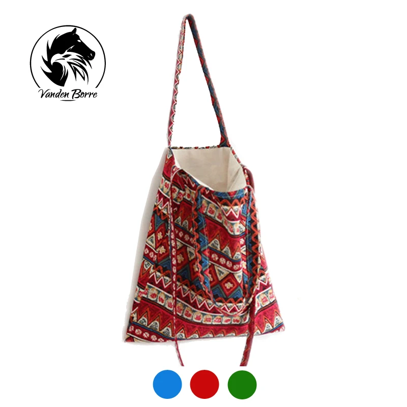 

Top Quality Vintage Women Handbag Ethnic Style Print Canvas Large Tote Fashion Shoulder bag Women Bohemian style Messenger Bag
