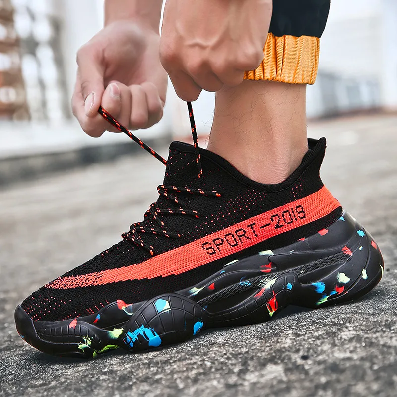 

Explosive Models Couple Large Size Flynit Sports Camouflage Paris Family Coconut Shoes Slip-on Fashion Men's Casual Sneakers