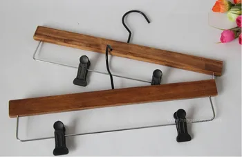 

[Free Shipping] Hot Sale Vintage Wooden Hanger with Clips for Pants/ for Skirt (12 pieces/ lot)
