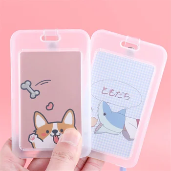 

Cute Cartoon Retractable Badge Holder Bus Card Cover Nurse Doctor Exhibition Pull Key ID Name Card Holder School Office Supplies