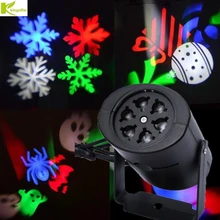 Outdoor Snowflake Christmas Stage Light Changeable 4 Multi-pattern Cards Love Heart Halloween Candy Laser Projector lamp