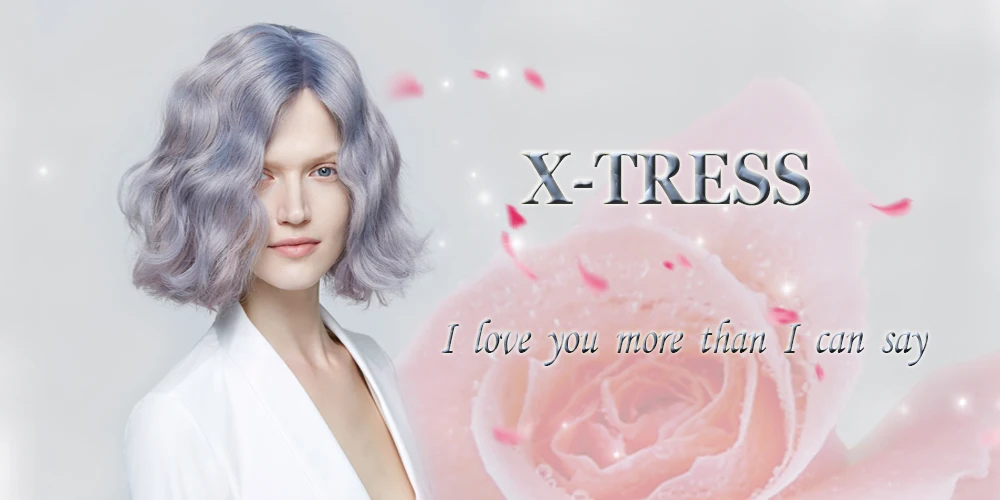 cabelo humano 6 pacotes com fechamento X-TRESS