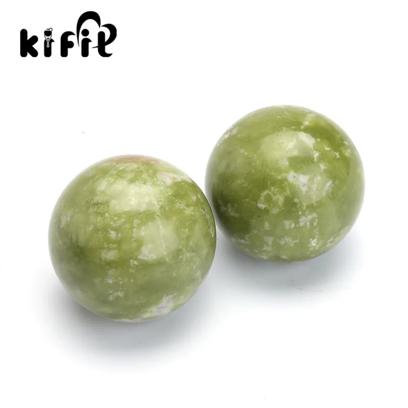 

KIFIT 2pcs Chinese Health Exercise Stress Jade BAODING Balls Relaxation Relief Therapy Hand Care Tool