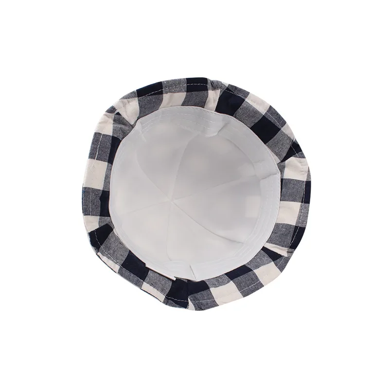 Casual Plaid Baby Hat Cotton Boys Girls Sun Cap Spring Summer Kids Clothes Fashion Baby Girals Bucket Hat Baby Girls Clothing (20)