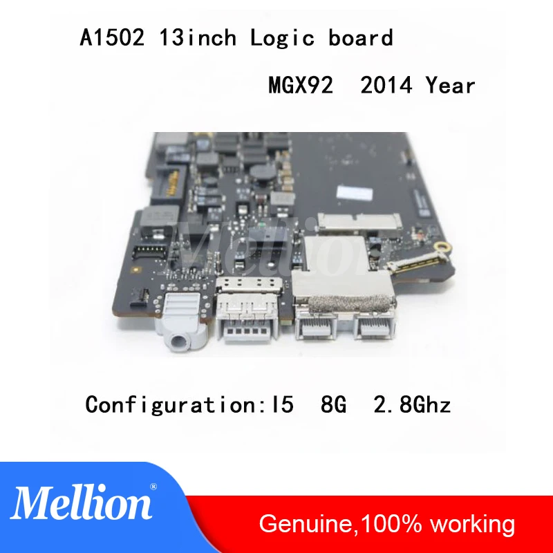 Original Used A1502 Laptop Motherboard for MacBook Pro Retina Notebook Logic Board 13'' i5 8G 2.8GHZ 2014 Year MGX92 | Компьютеры