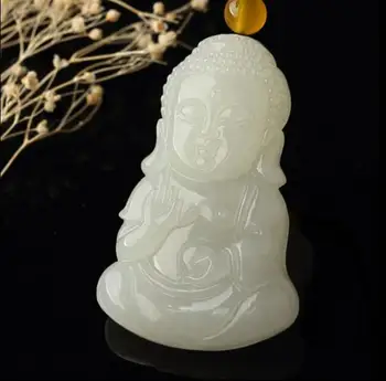 

Natural and Tian Yufo Pendant White yu Meng Buddha yu pendant necklace Q Buddha yu pendant female baby certificate