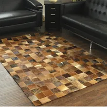 Модный художественный ковер из натуральной воловьей кожи ручной работы кашмирские шелковые ковры