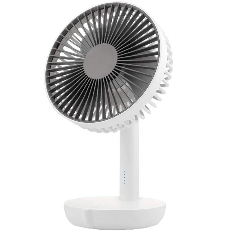 

5 Speeds Battery Operated Usb Desk Fan, Whisper Quiet, W/ Portable Charger Feature, 6 Inch Perfect Small Personal For Outdoor