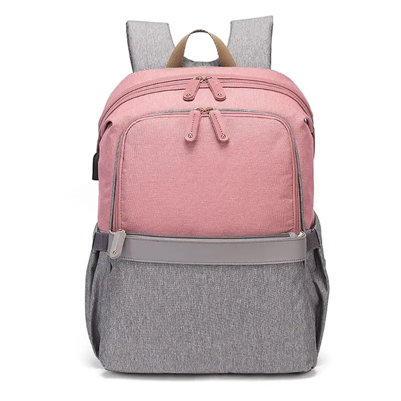 

Multifunctional Baby Diaper Mummy Large Capacity Backpack with USB Charging Port Maternity Nappy Bag