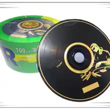 50 дисков класса A 700 MB пустой DJ черный Печатный CD-R диск